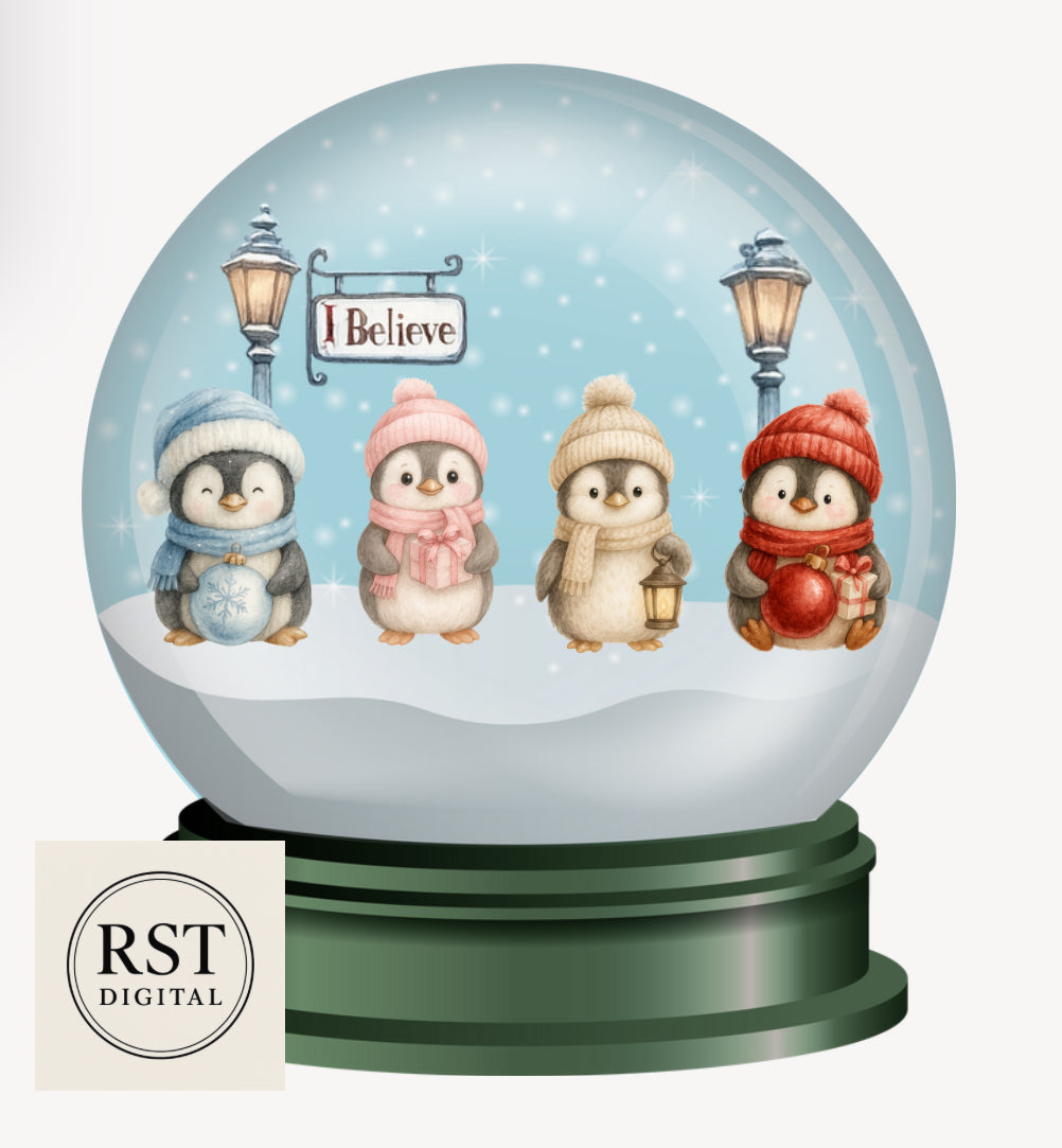 Snow Globe Penguins (6 Colours)