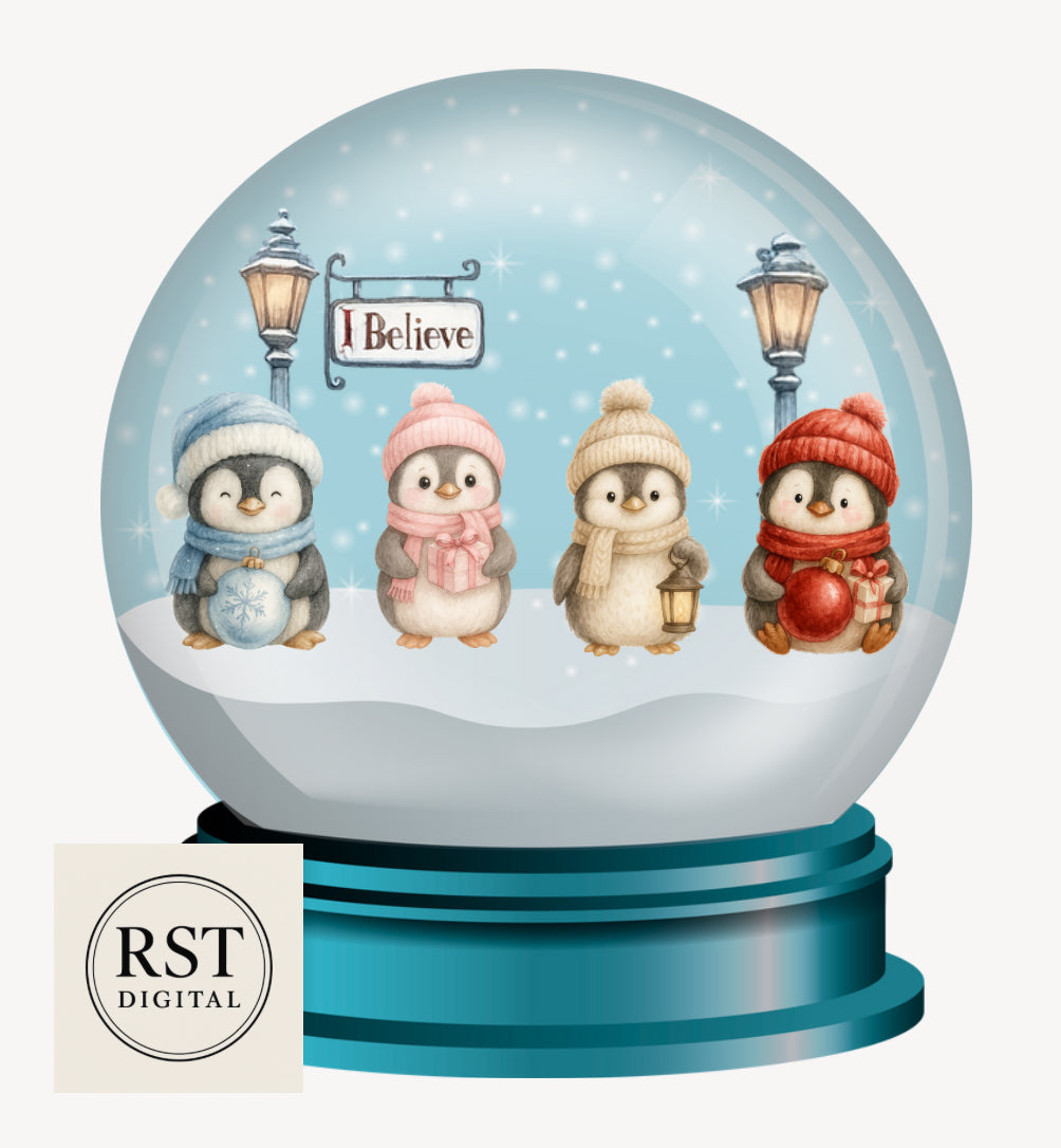 Snow Globe Penguins (6 Colours)
