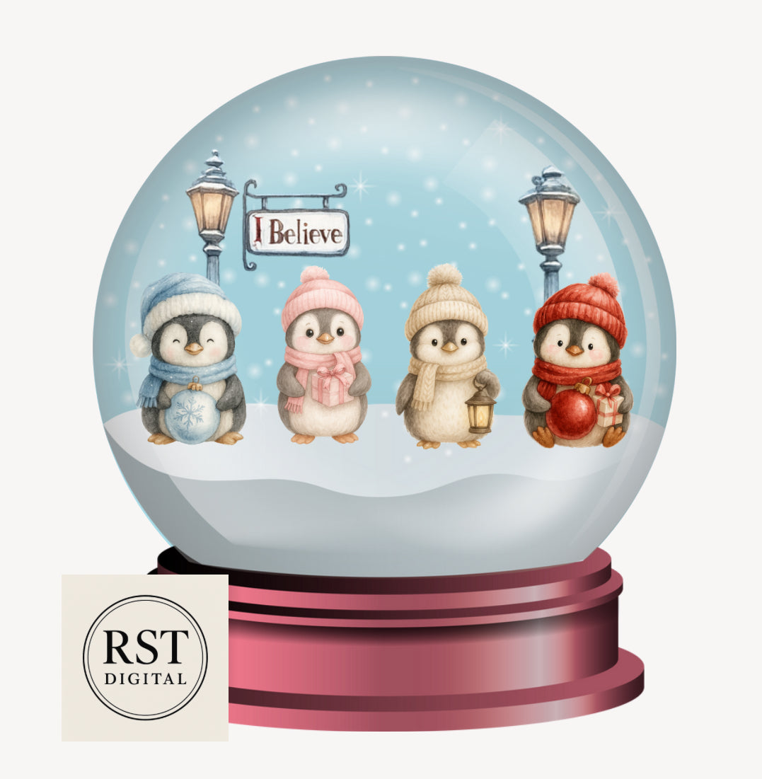 Snow Globe Penguins (6 Colours)