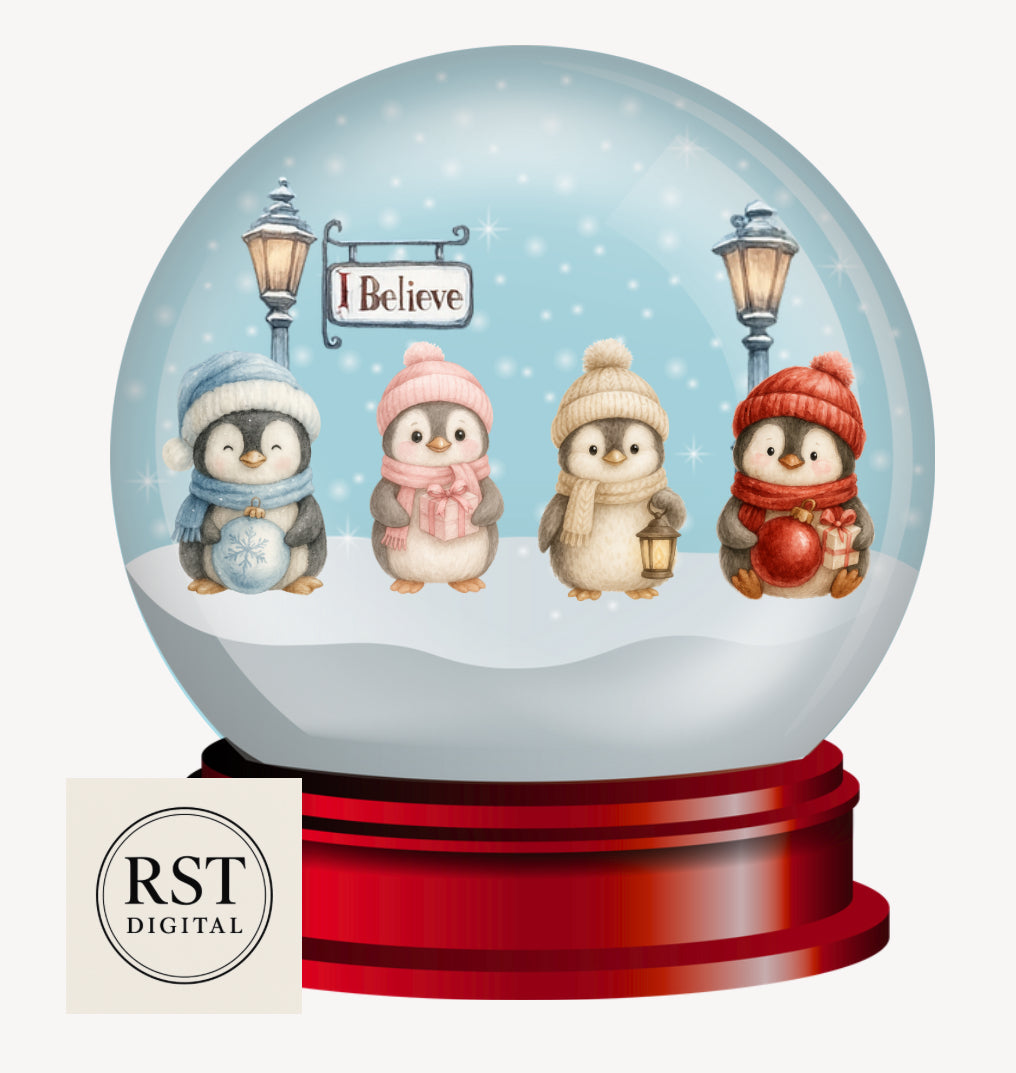 Snow Globe Penguins (6 Colours)