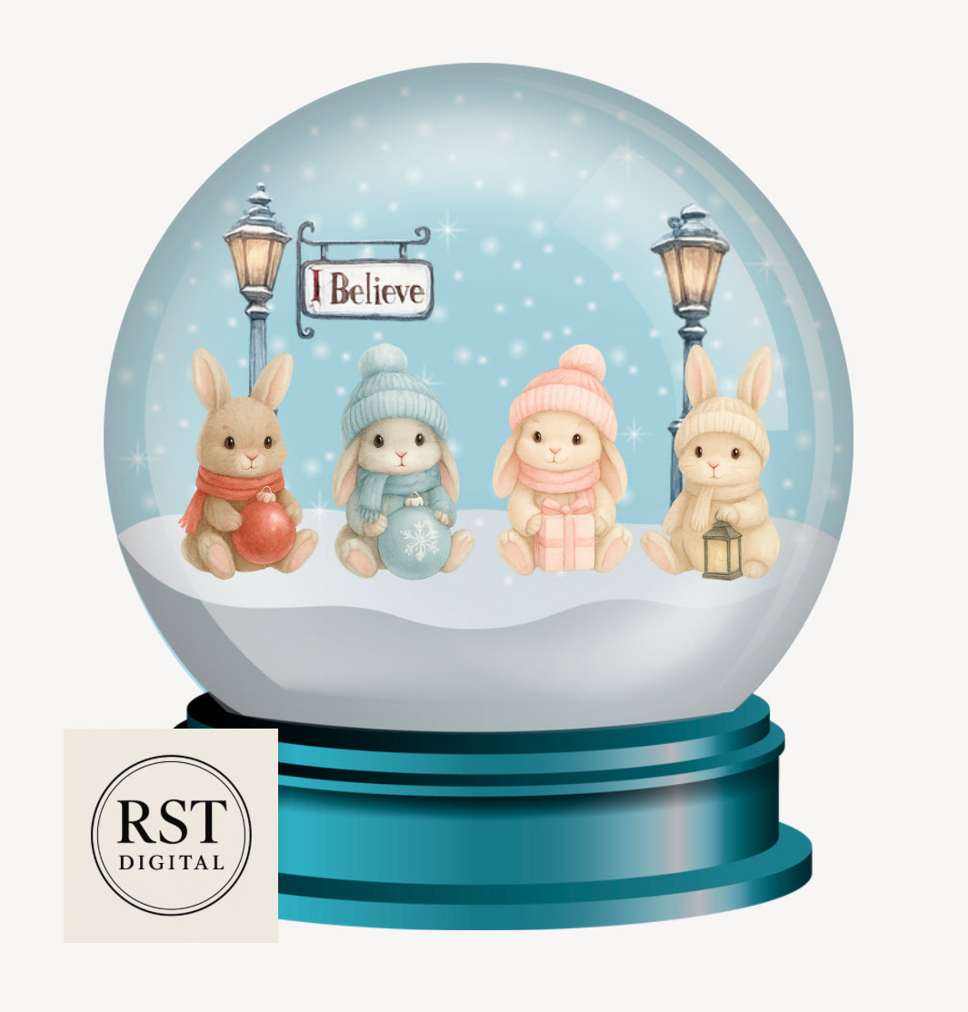Snow Globe Bunnies (6 Colours)