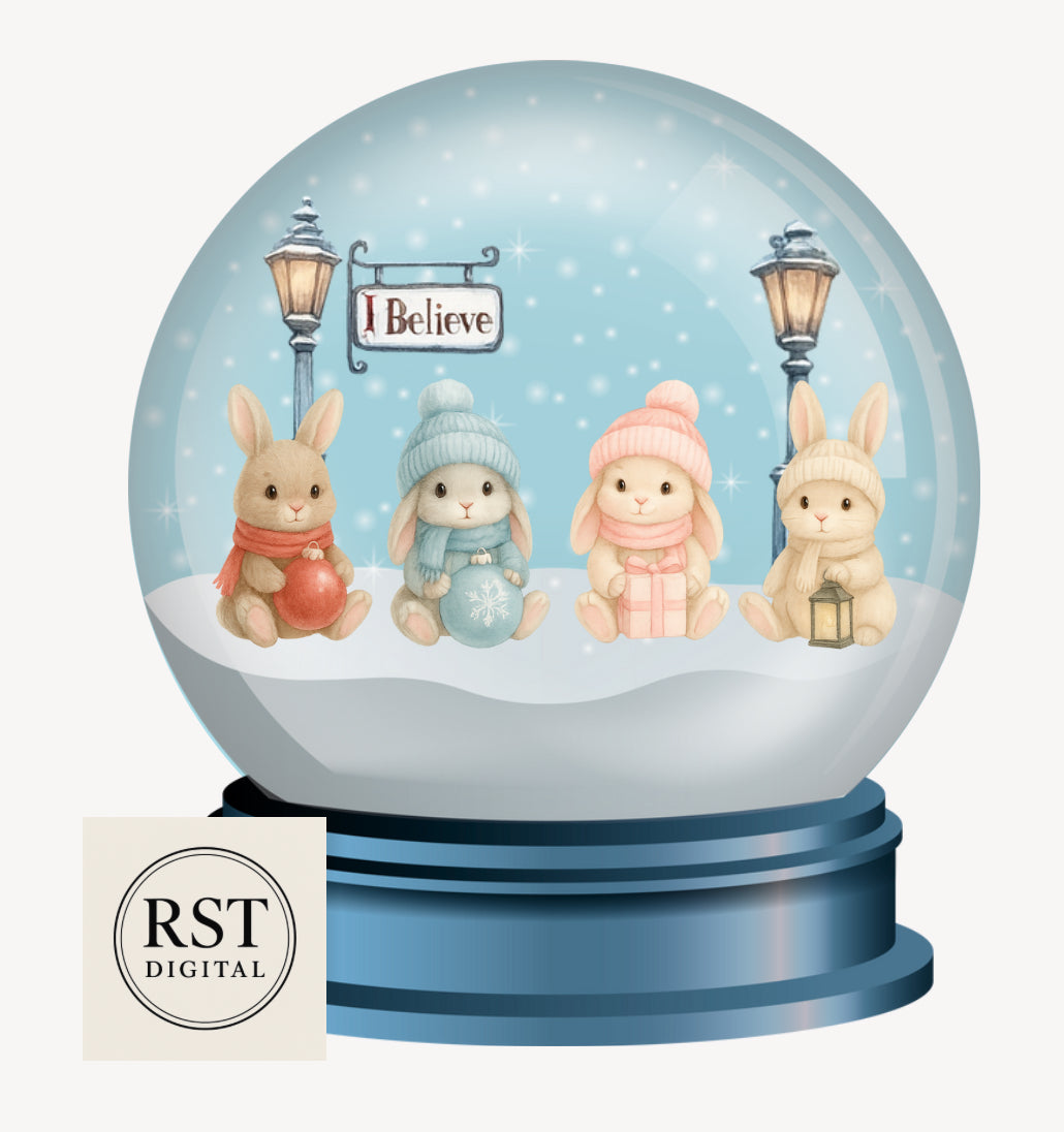 Snow Globe Bunnies (6 Colours)