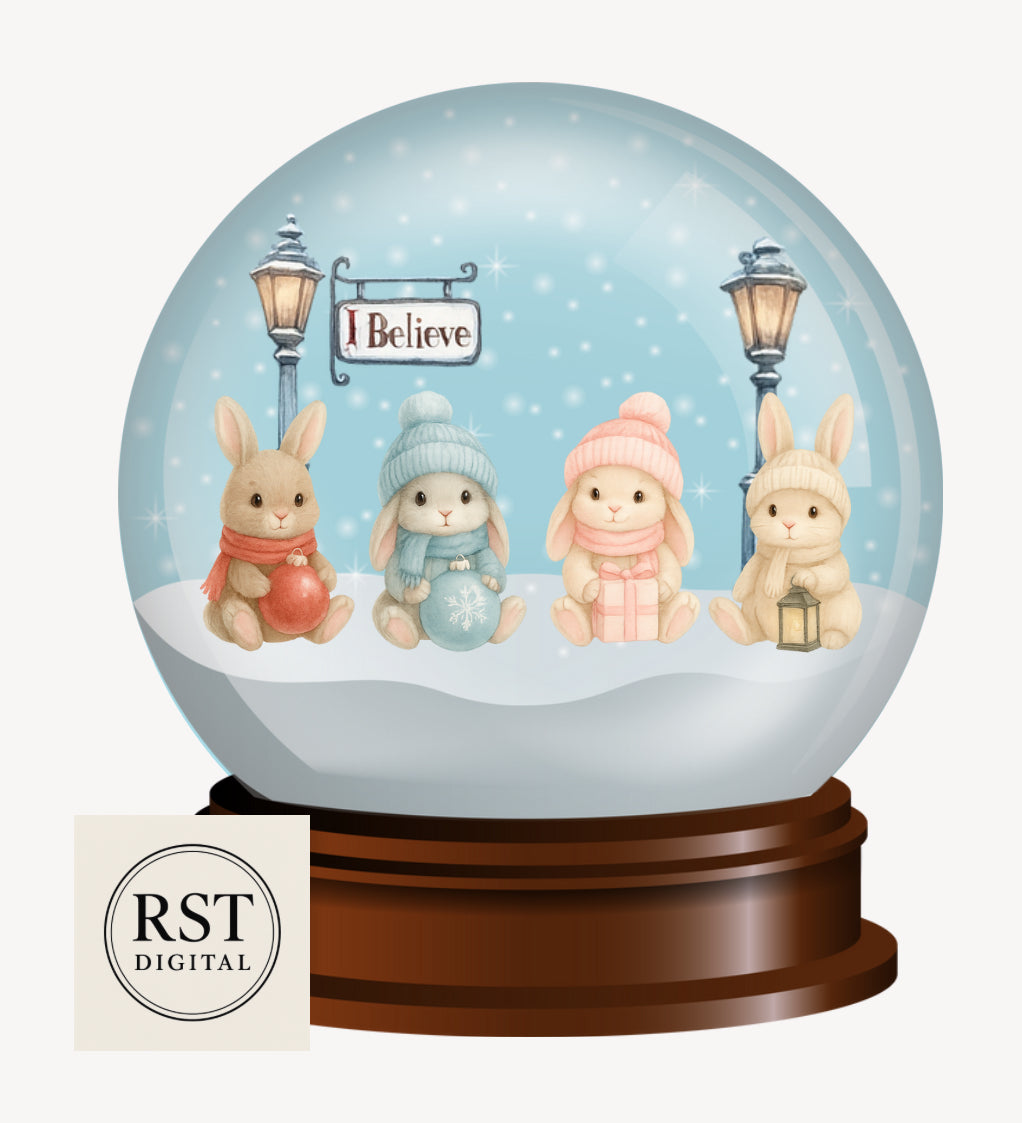Snow Globe Bunnies (6 Colours)