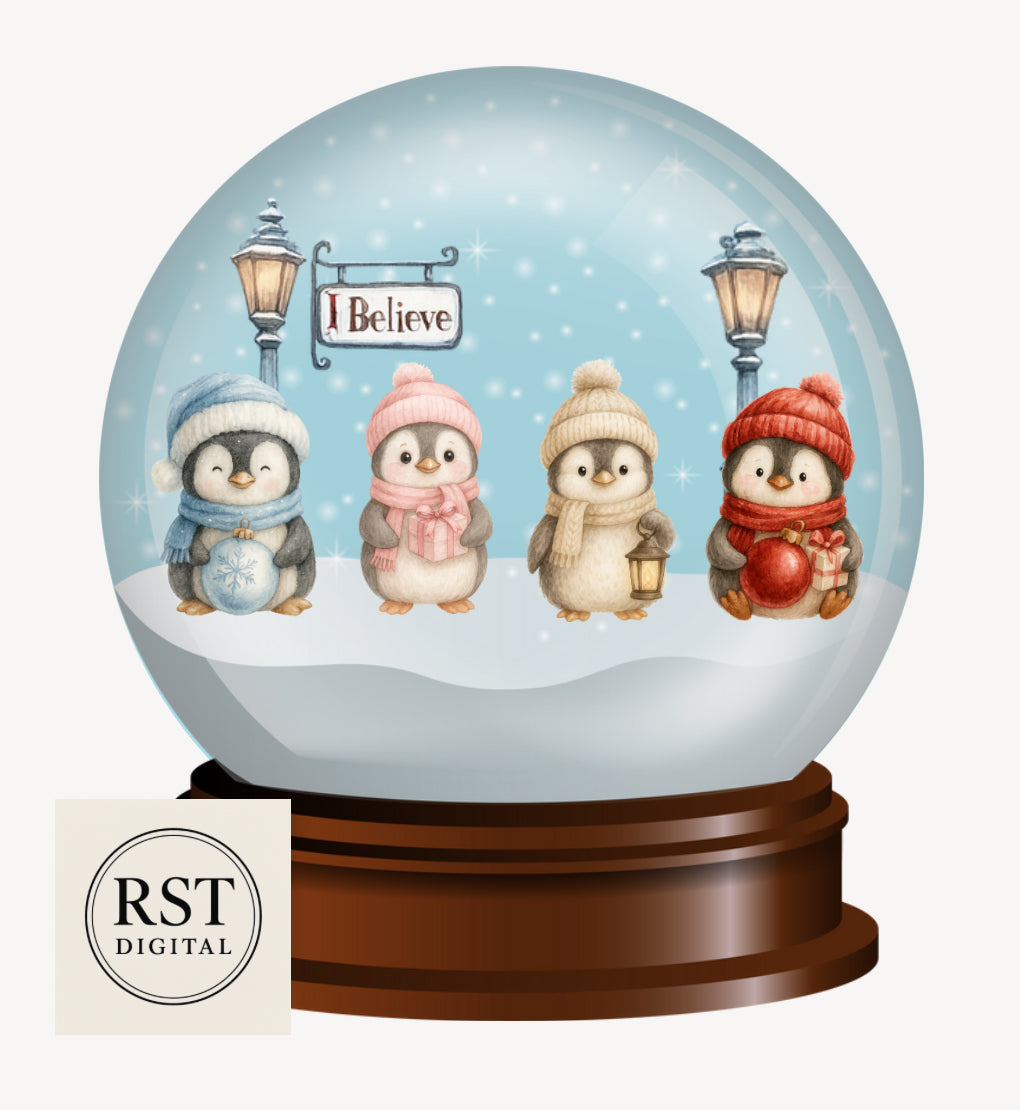Snow Globe Penguins (6 Colours)