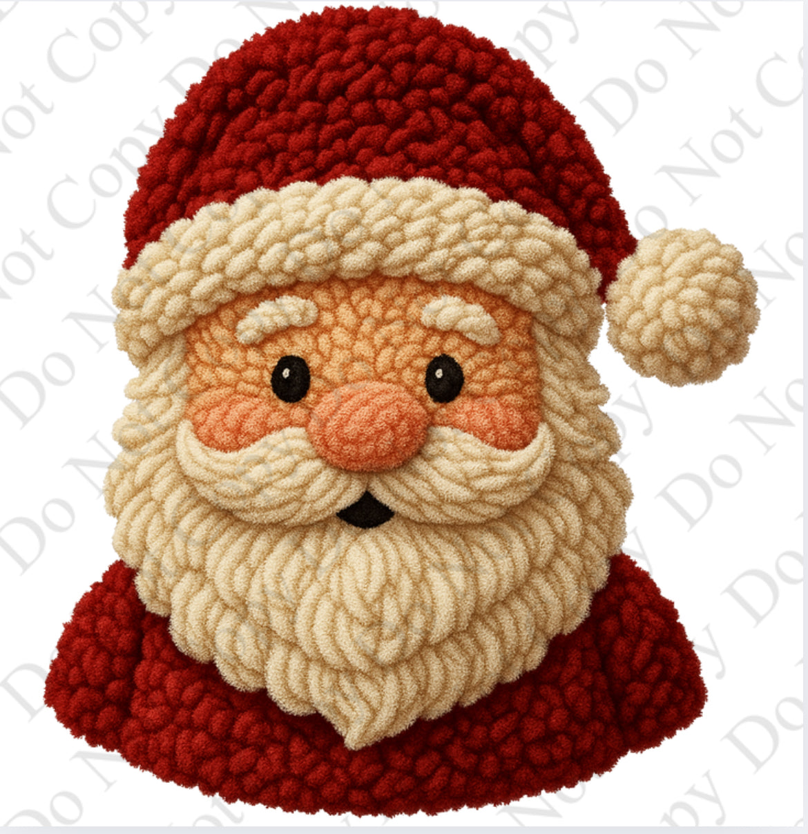 RST - Santa’s Head - Red (Wooly Style)