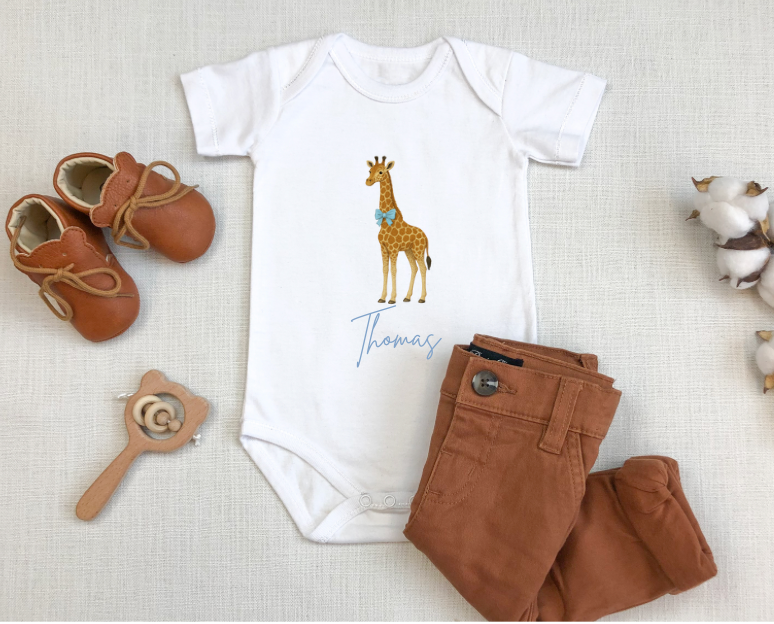 Giraffe Blue Bow Tie