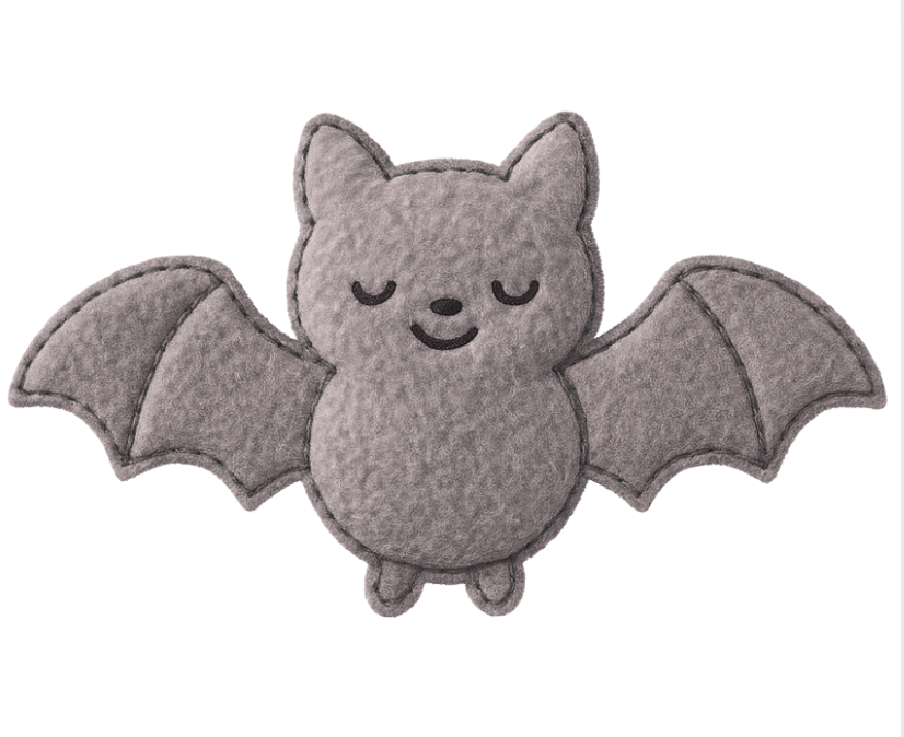 Fluffy Dark Grey Bat