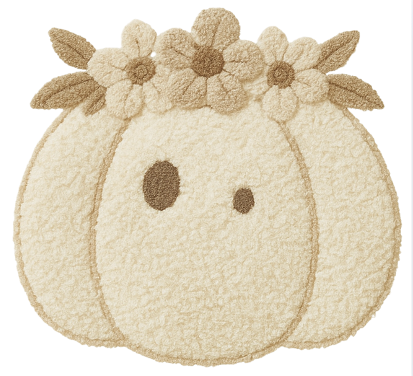 Fluffy Pumpkin with Flowers