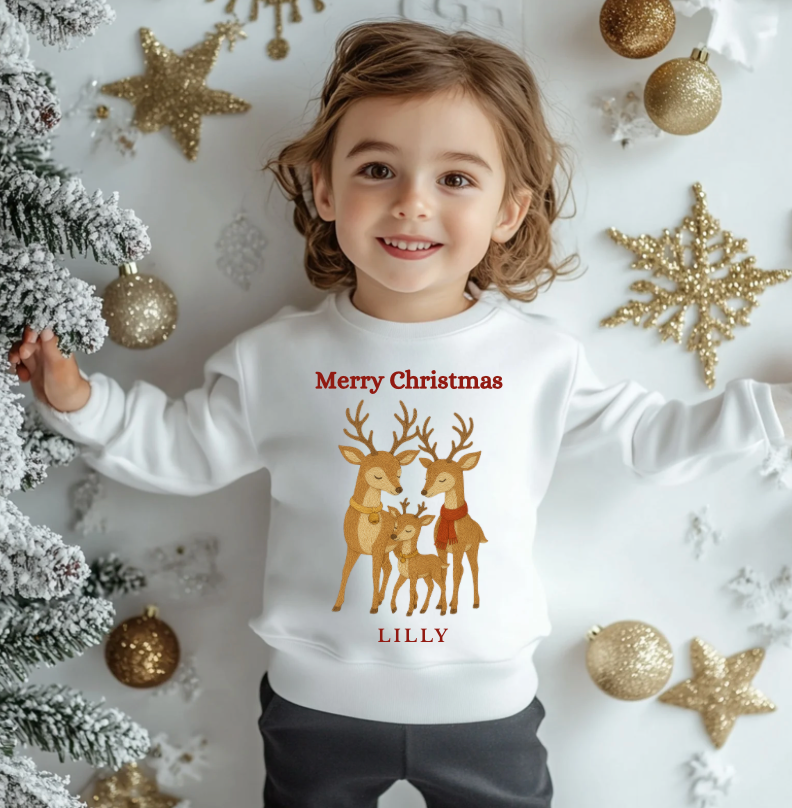 Knitted Reindeer Family