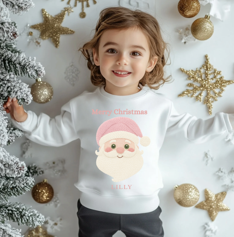 Knitted Pink Santa