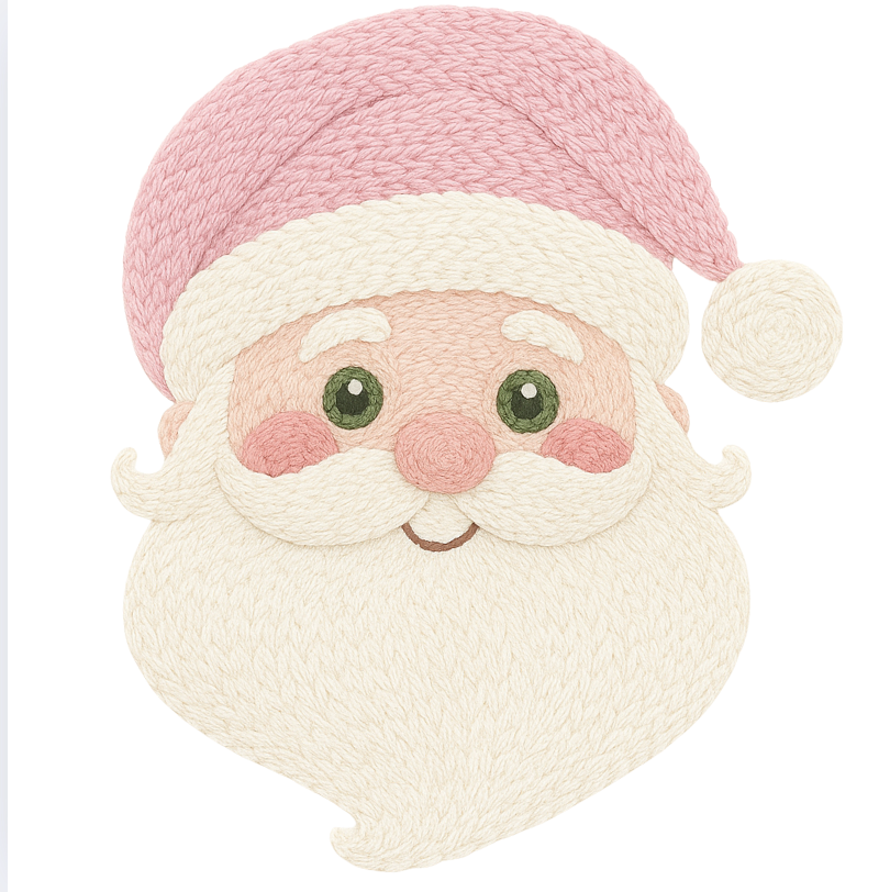 Knitted Pink Santa