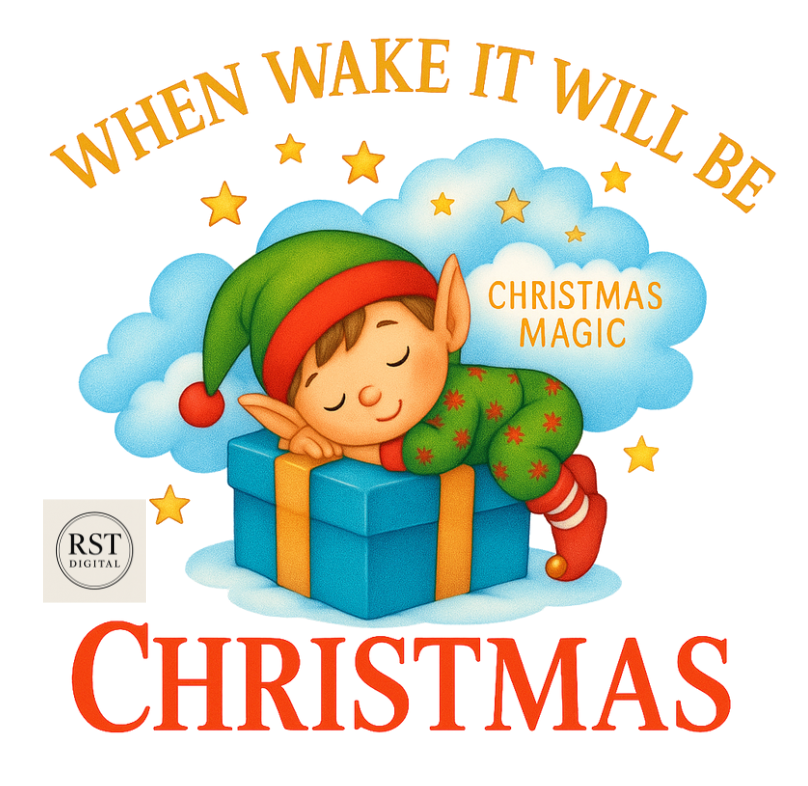 Christmas "When I Wake..." Sleeping Elf