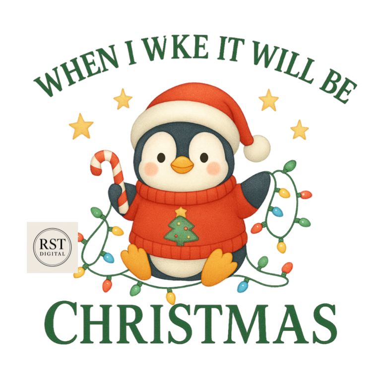 Christmas "When I Wake..." Penguin
