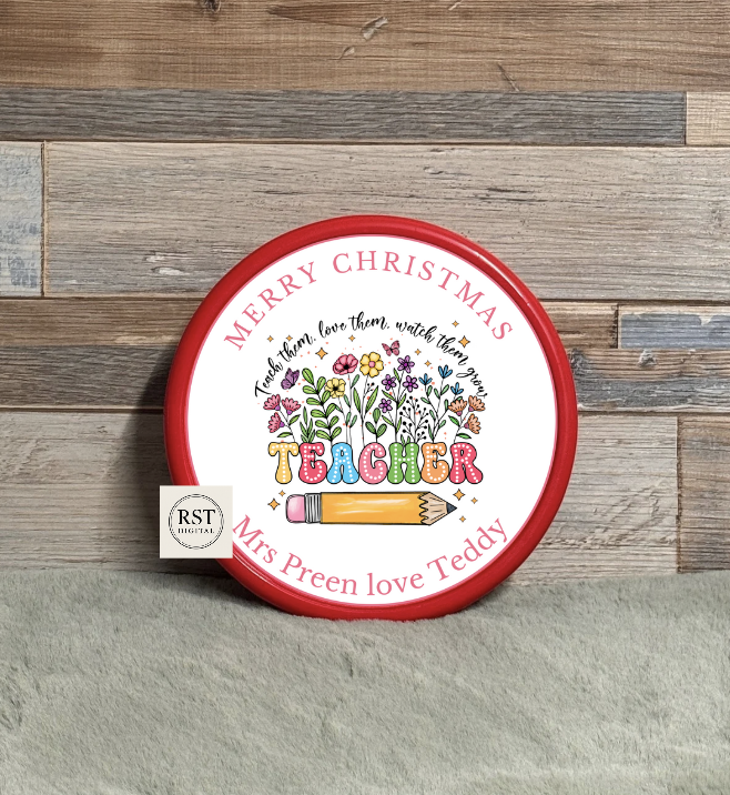 Pink Flowers Tub Sticker (comes with Mock up no logo, and writing Options)