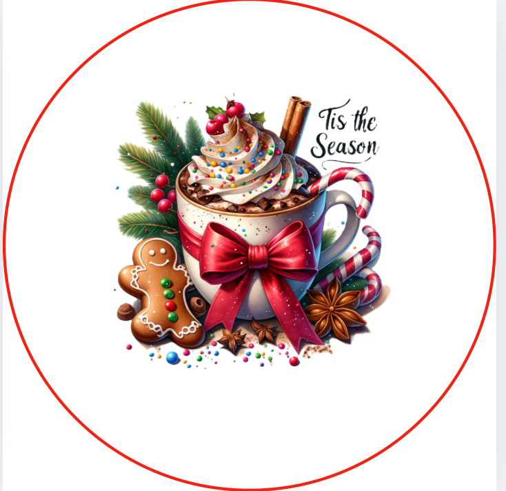 Hot Chocolate Tub Sticker (comes with Mock up no logo, and writing Options)