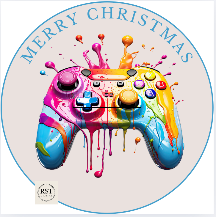Gaming Controller Tub Sticker (comes with Mock up no logo, and writing Options)