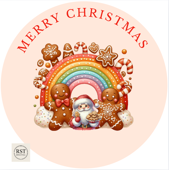 Gingerbread Tub Sticker (comes with Mock up no logo, and writing Options)