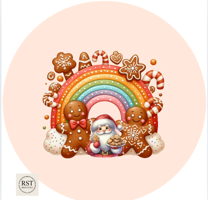 Gingerbread Tub Sticker (comes with Mock up no logo, and writing Options)