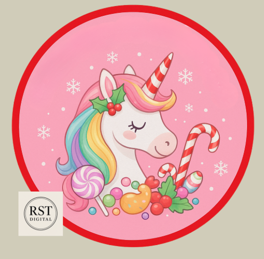 Unicorn Chocolate Tub Sticker (comes with Mock up no logo, and writing Options)