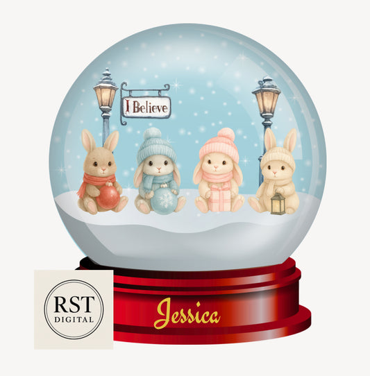 Snow Globe Bunnies (6 Colours)