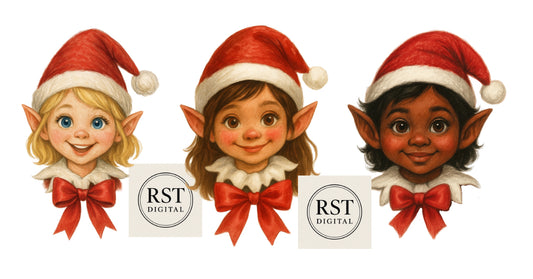 All 3 Girl Elf Heads