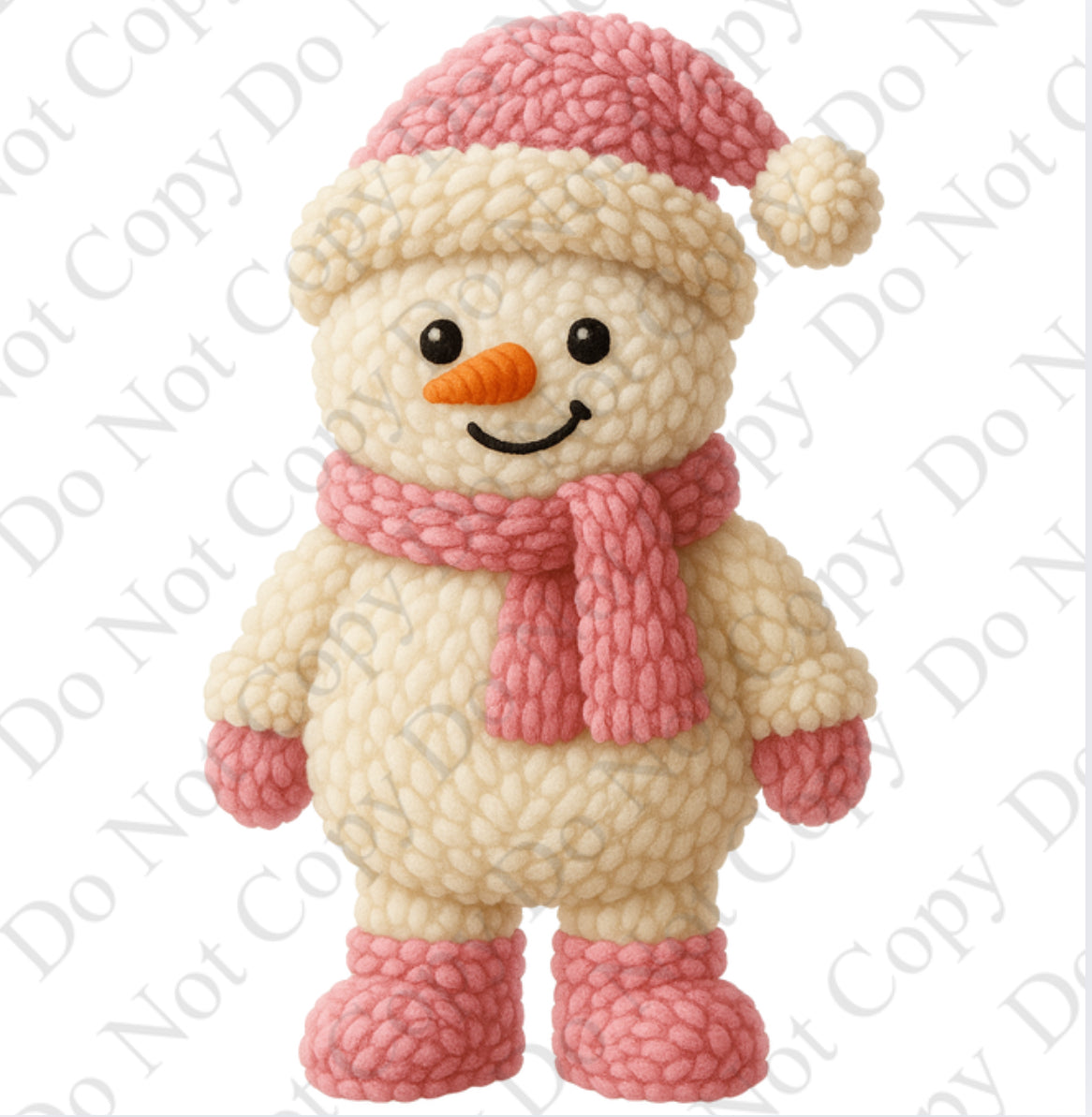 RST - Snowman - Pink (Wooly Style)