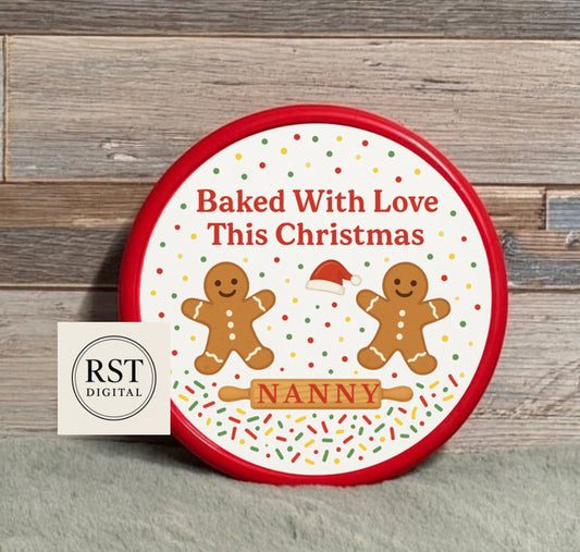 Baked with Love Chocolate Tub Sticker (comes with Mock up no logo, and writing Options)