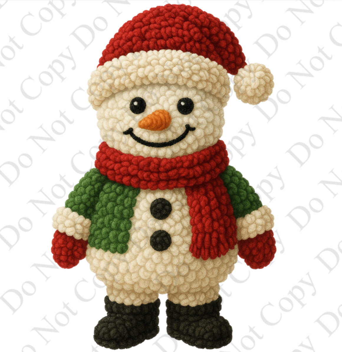 RST - Snowman - Red Hat (Wooly Style)