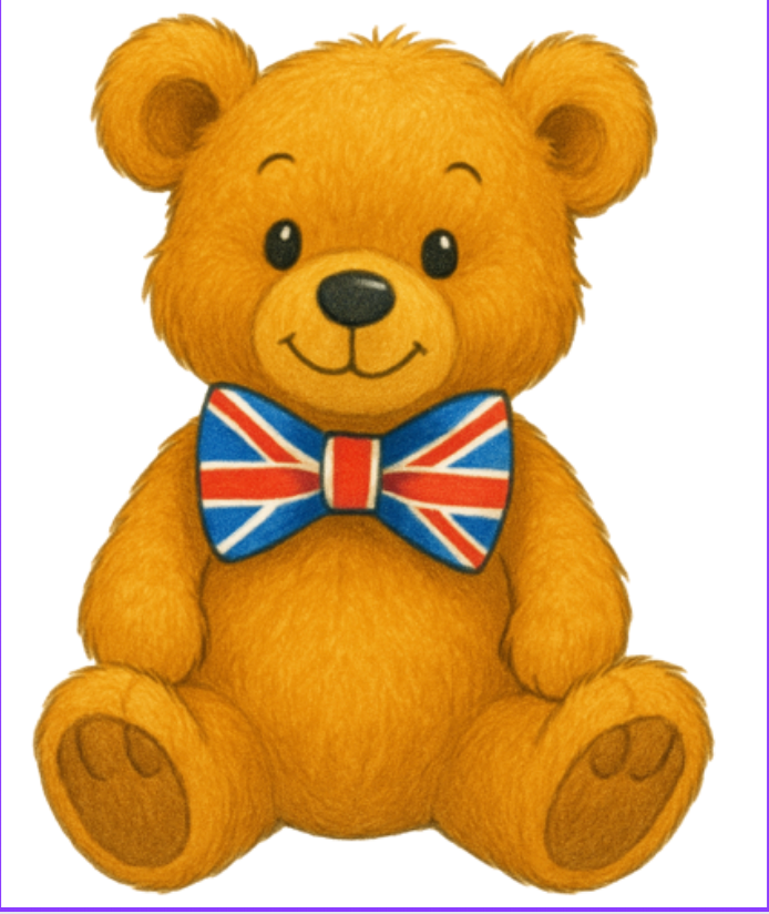 Bear with Union Jack Bow Tie