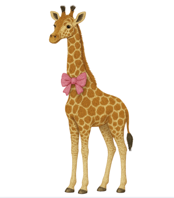 Giraffe Pink Bow Tie