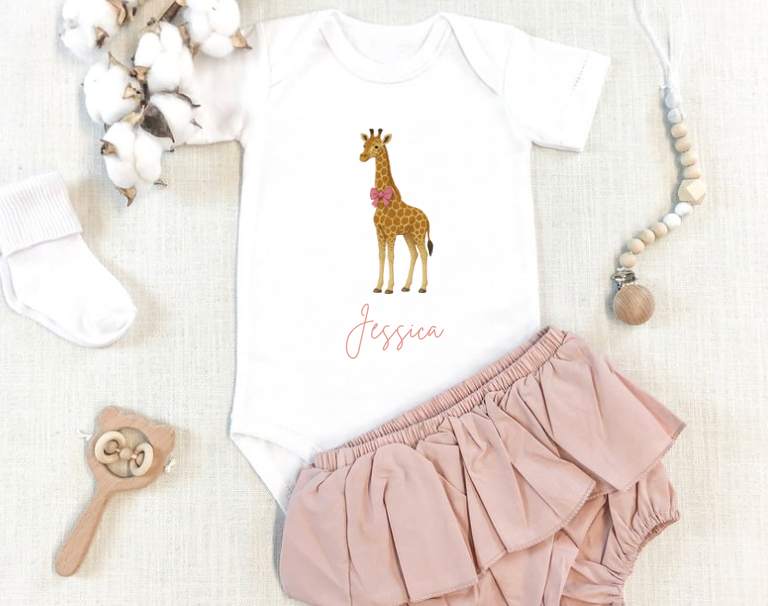 Giraffe Pink Bow Tie