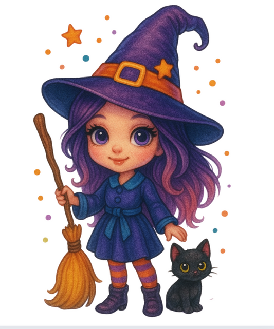Witch with Cat