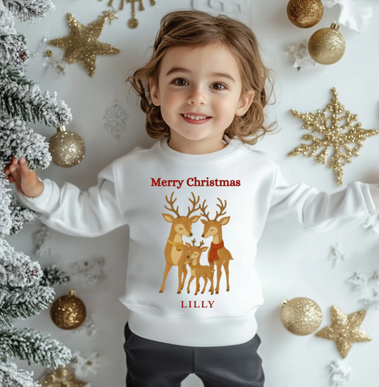 Knitted Reindeer Family
