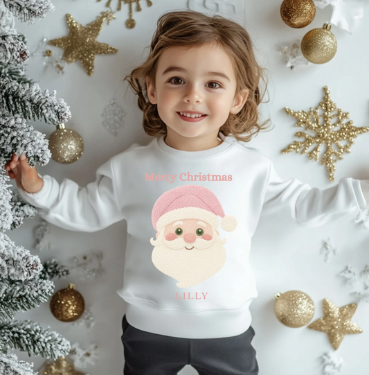 Knitted Pink Santa