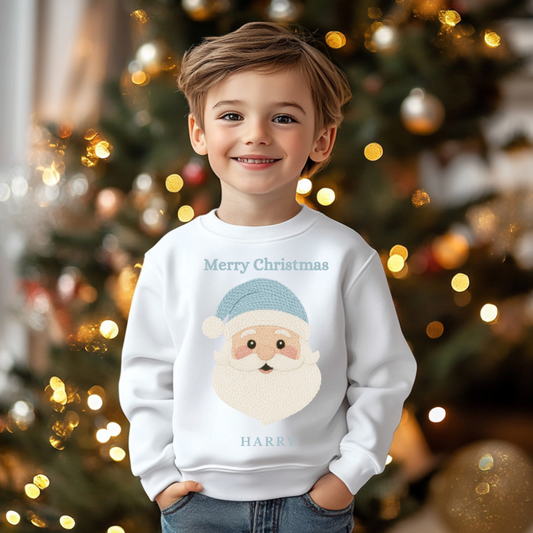 Knitted Blue Santa