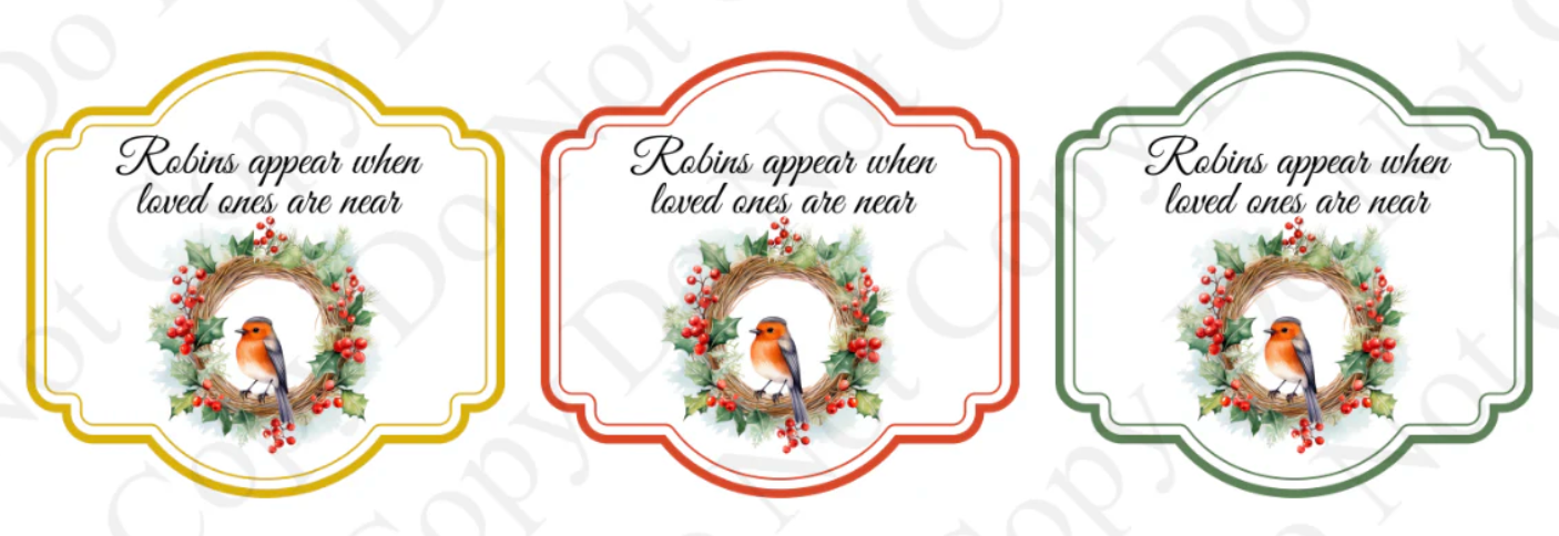 Robins Appear (set of 3 Red, Green & Yellow)
