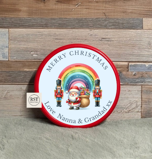Santa with Nutcrackers Tub Sticker (comes with Mock up no logo, and writing Options)